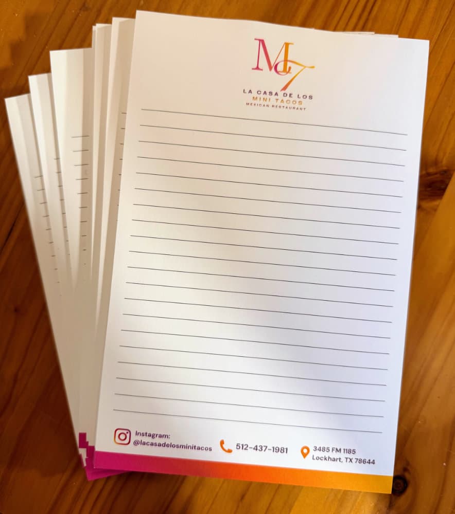 La Casa De Los Mini Tacos Notepads